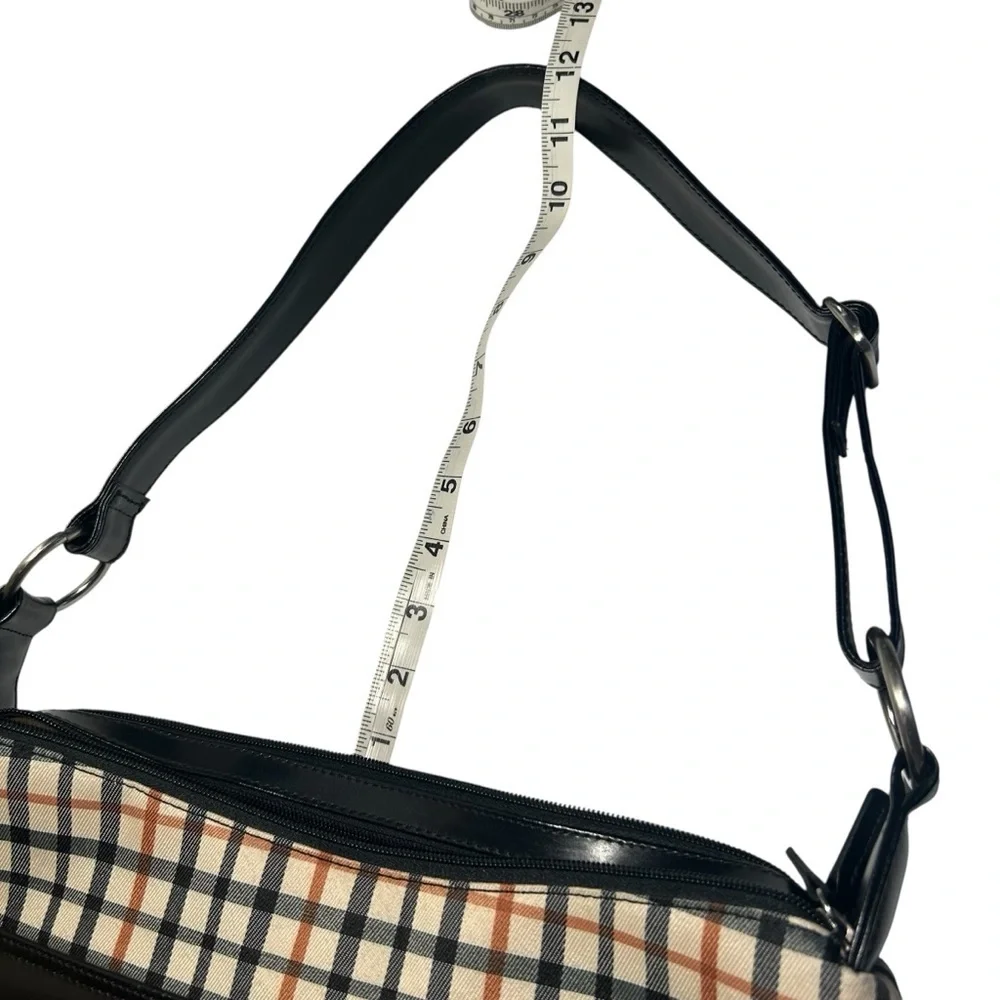 Jack Georges Patent Leather and fabric laptop bag.